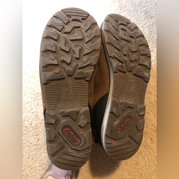 Rieker Men's Genuine Leather Lace Up Loafer Chestnut Size 13 (46) - Picture 8 of 11